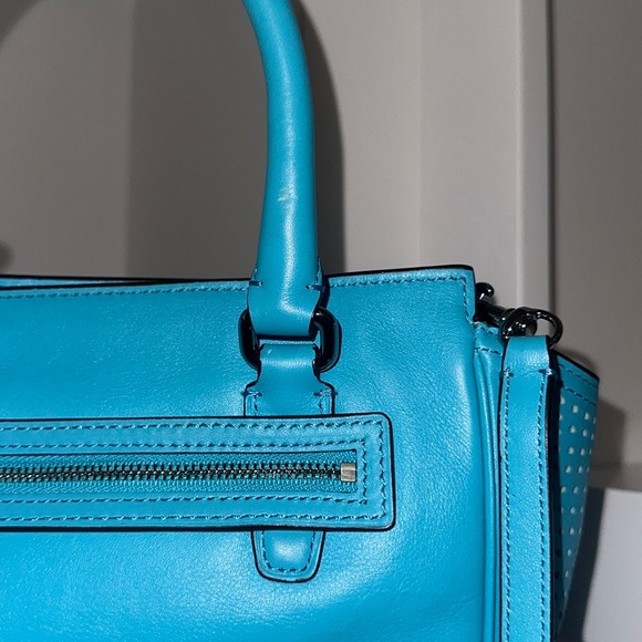 Coach Legacy Perforated Mini Tanner Bag - Blue - Picture 9 of 11